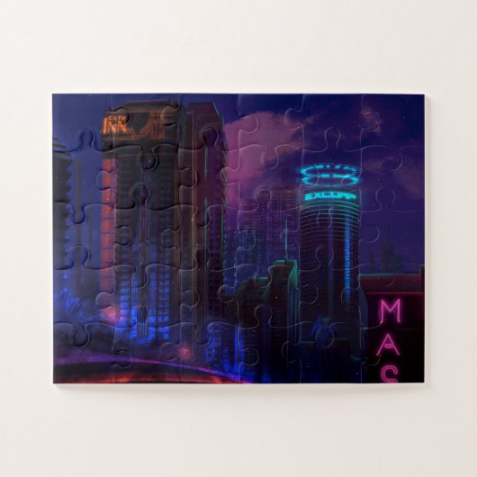 Cyberpunk City Inn Puzzle (Horizontal)