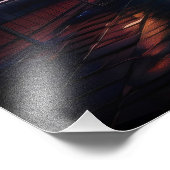 Cyberpunk City Night Fotodruck (Ecke)