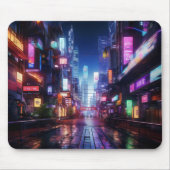 Cyberpunk City Night Mousepad (Vorne)