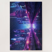 Cyberpunk City Reflection Puzzle (Vertikal)
