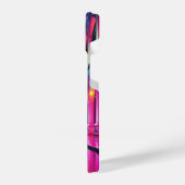 Cyberpunk City Street in der nächtlichen Telefonze iPhone Hülle (Linke Seite)