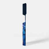 Cyberpunk City Street in der nächtlichen Telefonze iPhone Hülle (Rechte Seite)