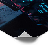 Cyberpunk Cityscape Poster Futuristische Weibliche (Ecke)
