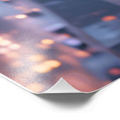 Cyberpunk Cityscape Poster Futuristische Weibliche (Ecke)