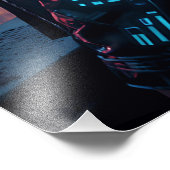 Cyberpunk Cityscape Poster Futuristische Weibliche (Ecke)