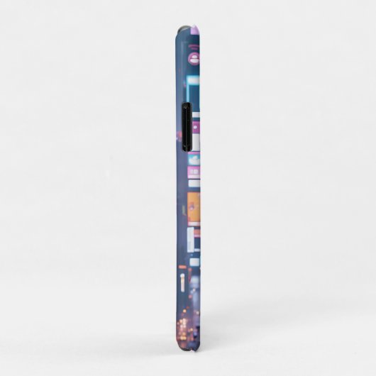 Cyberpunk Cityscape Poster Futuristische Weibliche Case-Mate iPhone Hülle (Hinten/Rechts)