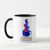 Cyberpunk "Coffeine & Pixel Dust" Coffee Tasse (Links)