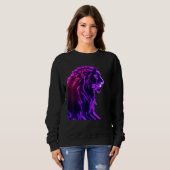 Cyberpunk Colorful Punk Leon Unique Purple Animal Sweatshirt (Vorne ganz)
