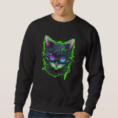 Cyberpunk Cool Cat Sweatshirt (Vorderseite)