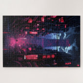 Cyberpunk Corpo Tower Tokio Puzzle (Horizontal)