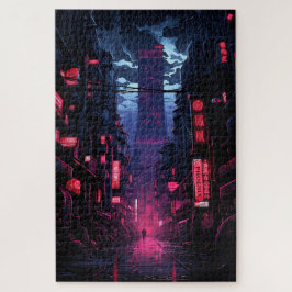 Cyberpunk Corpo Tower Tokio Puzzle