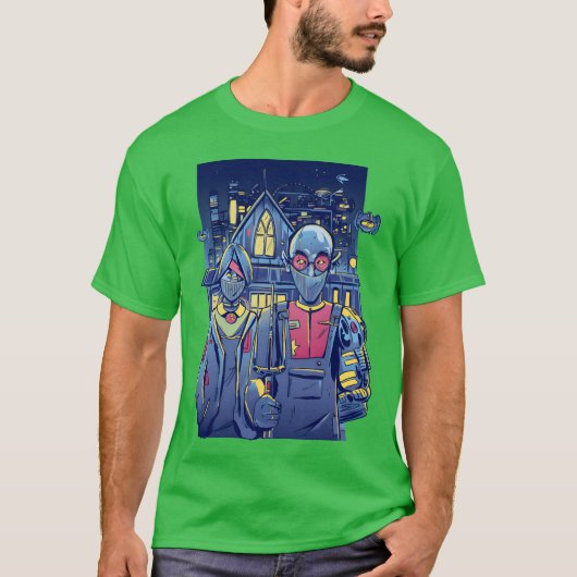 Cyberpunk Couple In City girl T-Shirt (Vorderseite)