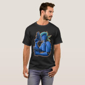 Cyberpunk Cyborg Robot - Futuristic Cobalt Android T-Shirt (Vorne ganz)