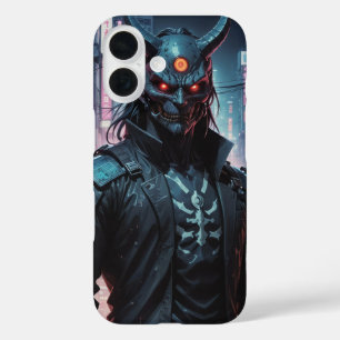 Cyberpunk Demon Samurai iPhone 16 Hülle