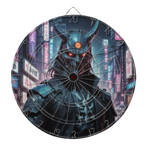 Cyberpunk Demon Samurai Dartscheibe