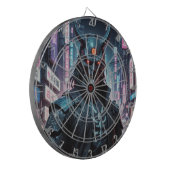 Cyberpunk Demon Samurai Dartscheibe (Vorderseite Links)