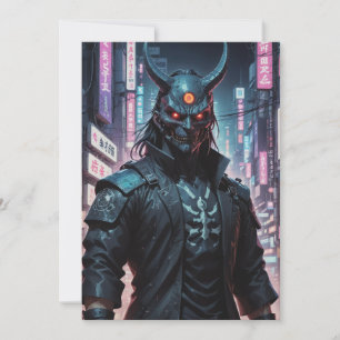 Cyberpunk Demon Samurai Einladung