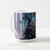 Cyberpunk Demon Samurai Kaffeetasse (Vorderseite Links)
