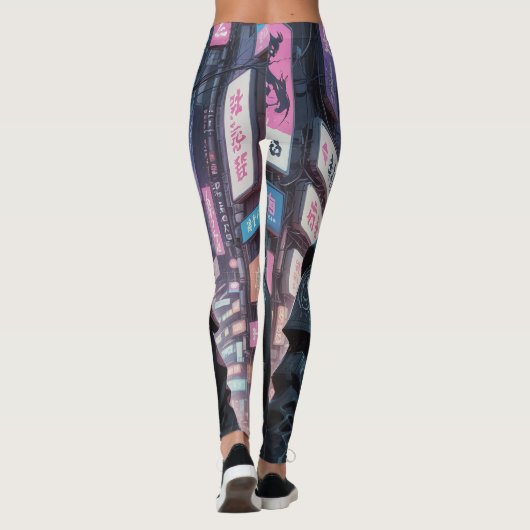 Cyberpunk Demon Samurai Leggings (Rückseite)