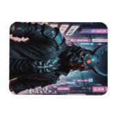 Cyberpunk Demon Samurai Magnet (Horizontal)