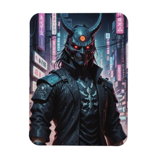 Cyberpunk Demon Samurai Magnet (Vertikal)
