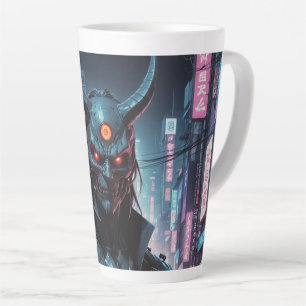 Cyberpunk Demon Samurai Milchtasse