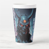Cyberpunk Demon Samurai Milchtasse (Vorderseite)