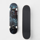 Cyberpunk Demon Samurai Skateboard (Vorderseite)