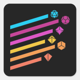Cyberpunk Dice Ray Tabletop RPG Quadratischer Aufkleber