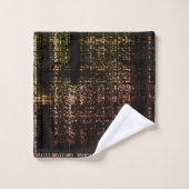 Cyberpunk-Digital-Matrix-Code-Badetuch-Set Badhandtuch Set (Waschlappen)