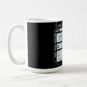 Cyberpunk-Digitaluhr-Design-Tech-Tasse - Dunkler M Kaffeetasse (Links)