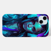 Cyberpunk DJ Girl Case-Mate iPhone Hülle (Rückseite (Horizontal))