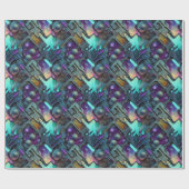 Cyberpunk Dreamscape Wrapping Paper Geschenkpapier (Flach)
