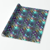 Cyberpunk Dreamscape Wrapping Paper Geschenkpapier (Ungerollt)