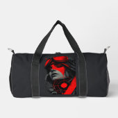 Cyberpunk Dystopian Girl Red Target Duffel Bag Duffle Bag (Vorderseite)