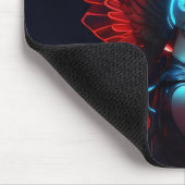 Cyberpunk-Engelsmädchen Mousepad (Ecke)