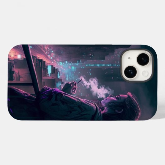 Cyberpunk-Fall Case-Mate iPhone Hülle (Rückseite (Horizontal))