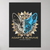 Cyberpunk-Fennec-Fuchs-Geometrie Poster (Vorne)