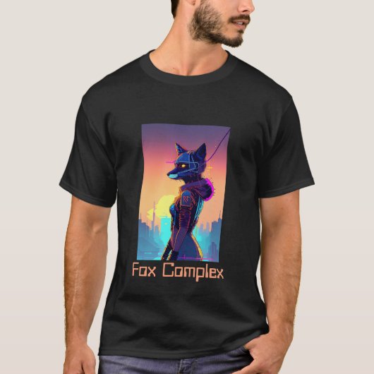 Cyberpunk Fox 2 T - Shirt (Vorderseite)