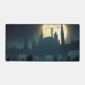 Cyberpunk Full Moon Desk Mat - Futuristische Citys Schreibtischunterlage (Vorderseite)