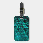 Cyberpunk Futuristic Computer Technology Circuit Gepäckanhänger (Vorderseite vertikal)