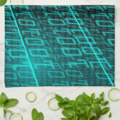 Cyberpunk Futuristic Computer Technology Circuit Handtuch (Gefaltet)