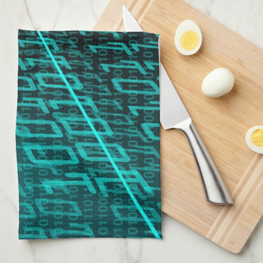 Cyberpunk Futuristic Computer Technology Circuit Handtuch (Viertel Falte)