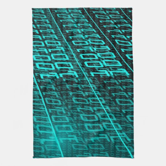 Cyberpunk Futuristic Computer Technology Circuit Handtuch (Vertikal)