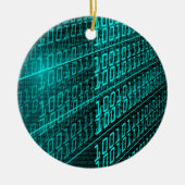 Cyberpunk Futuristic Computer Technology Circuit Keramikornament (Vorne)