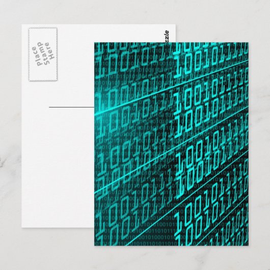 Cyberpunk Futuristic Computer Technology Circuit Postkarte (Vorne/Hinten)