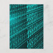 Cyberpunk Futuristic Computer Technology Circuit Postkarte (Vorderseite)