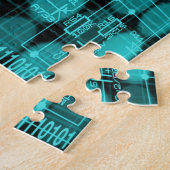 Cyberpunk Futuristic Computer Technology Circuit Puzzle (Seite)