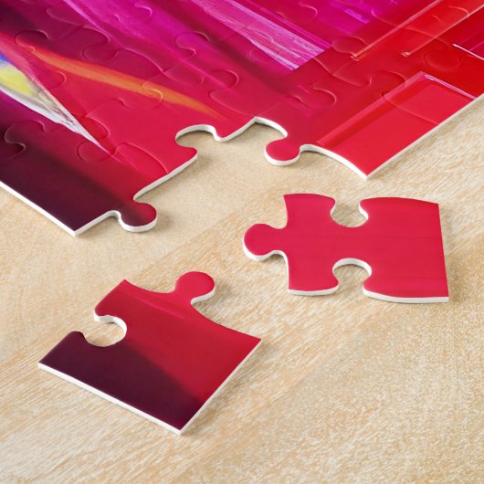 Cyberpunk Futuristic Neon City Puzzle (Seite)