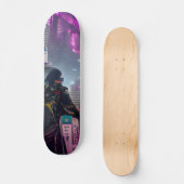Cyberpunk Futuristic Trippy-Skateboard-Deck Skateboard (Vorderseite)